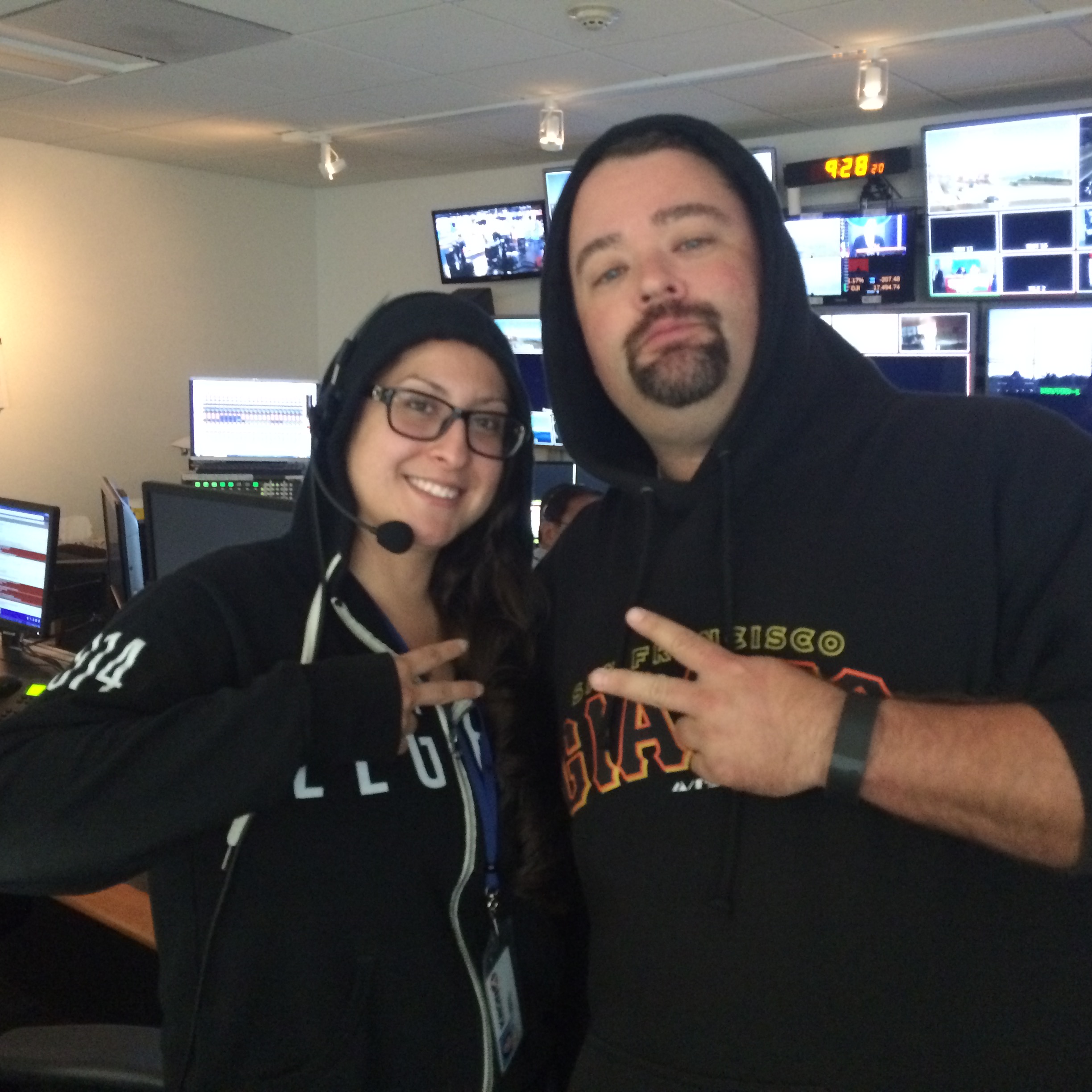 Cory and myself mugging. AM Crew. 11/12/15