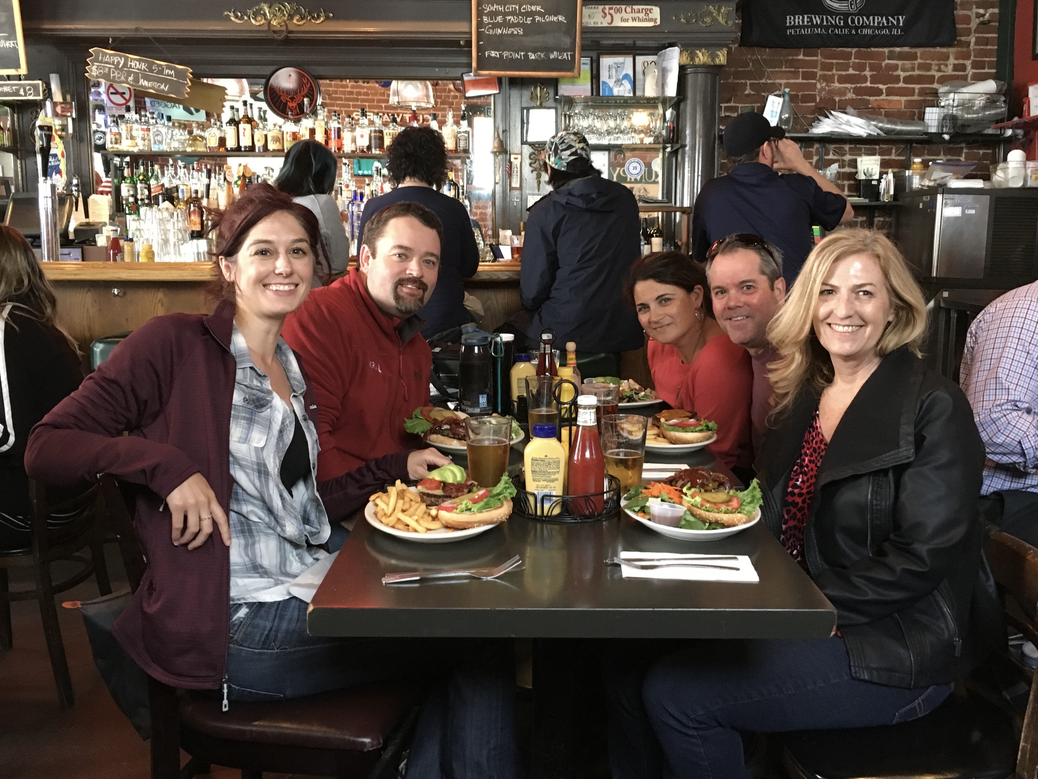 Post newscast burger with morning staff. 5/11/17